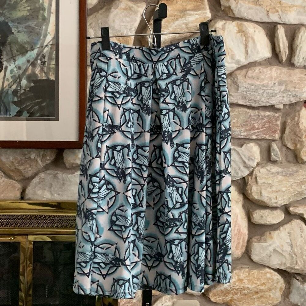 Women’s Lularoe Madison skirt pleated American Dream Americana